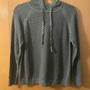 Viscose pointelle hoodie